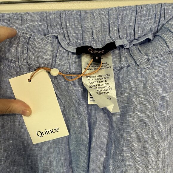 Quince NWT 100% European Linen Pants in French Blue Size Small - Picture 5 of 9